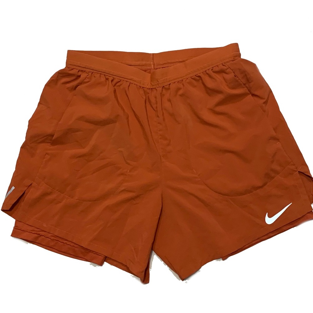 Nike Men's Vibrant Orange Athletic Shorts